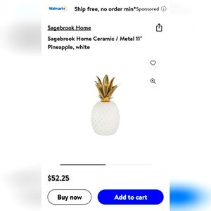 Sagebrook Home Ceramic Pineapple